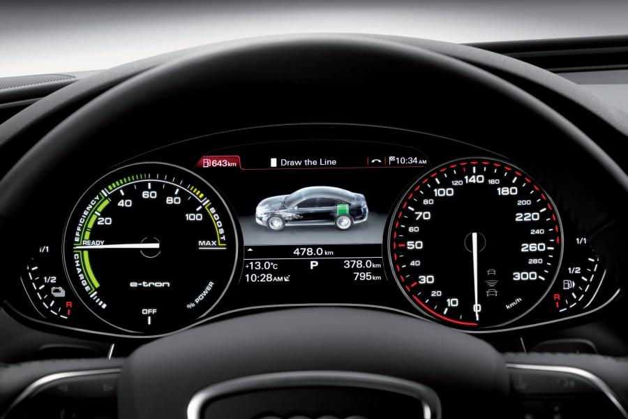 Панель приборов Audi A6 L e-Tron Concept (4G, C7) 2012 года  (фото 6 из 17)